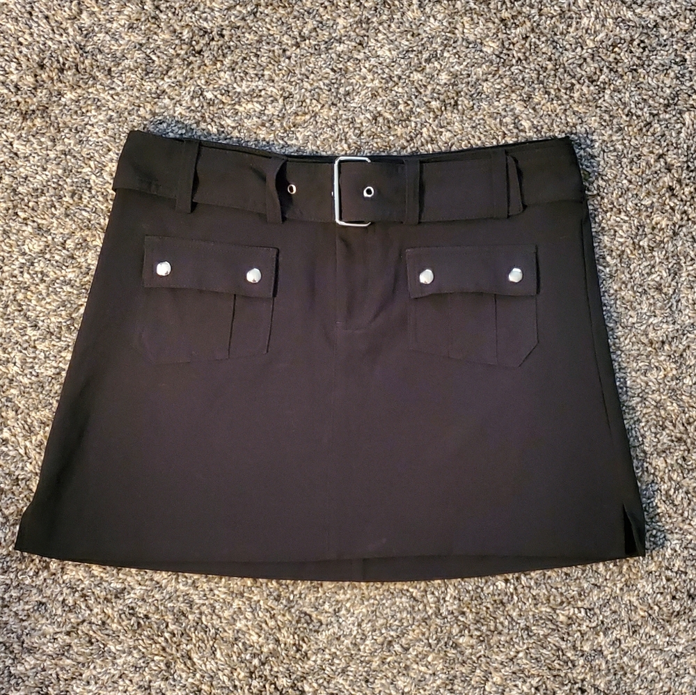 No Boundaries Black Stretch Mini Skirt